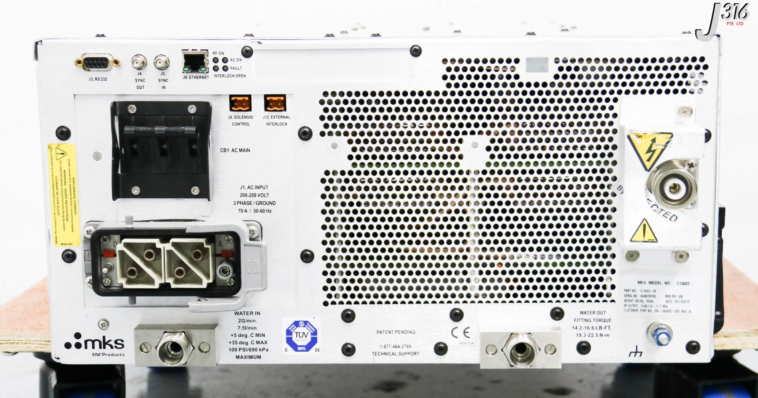 パーソナルコンピュータ 32376 MKS RF GENERATOR, 13KW, 1.8-2.17MHZ, C13002-05, 660-080455